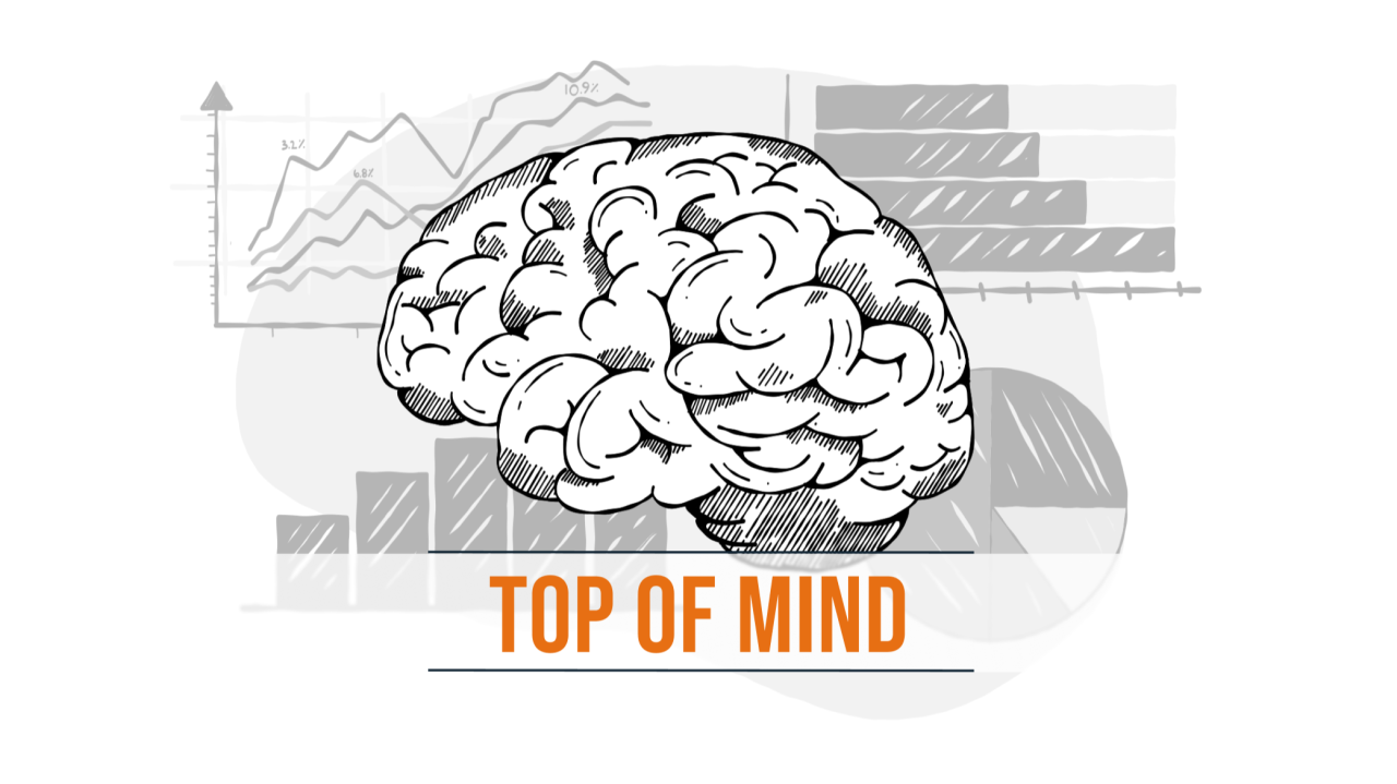 Brain, charts and graphs illustration