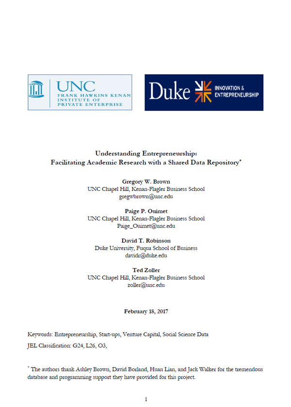 Kenan Institute Understanding Entrepreneurship