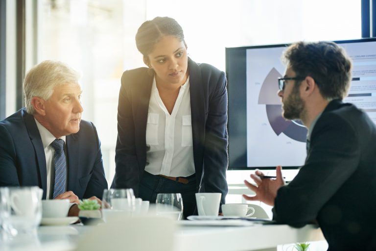 Shot of a group of businesspeople having a meeting in the boardroom