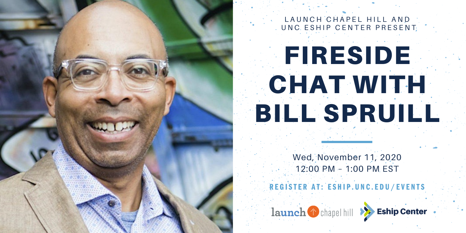 Bill Spruill Fireside chat Entrepreneurship Center