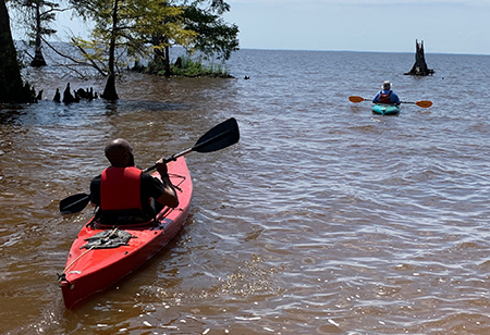 NCGrowth kayak Blueway Guide launch